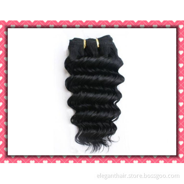 Wholesale Top Quality Human Hair Brazilian Hair Extension Deep Wave12inch Black Color (HH-DW12B)